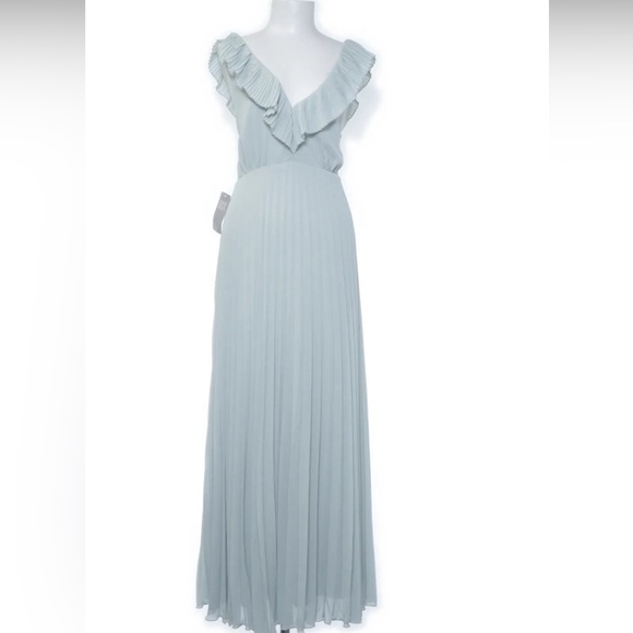 PLEATED CHIFFON DRESS - S2510 - Picture 4 of 5